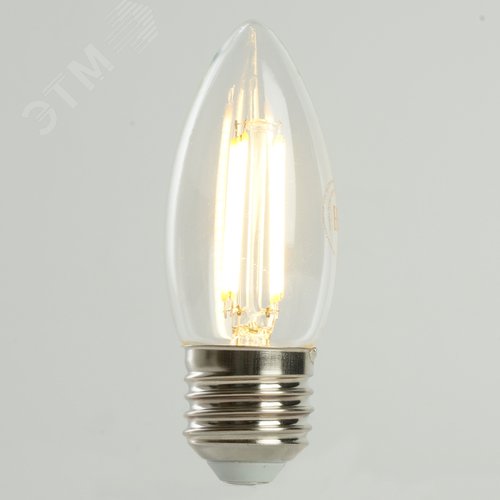 Лампа светодиодная LED 6вт Е27 теплый свеча FILAMENT .PRO
