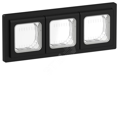 FLITE Рамка 3-местная IP55 Рпро-3-55-ФлЧ черный