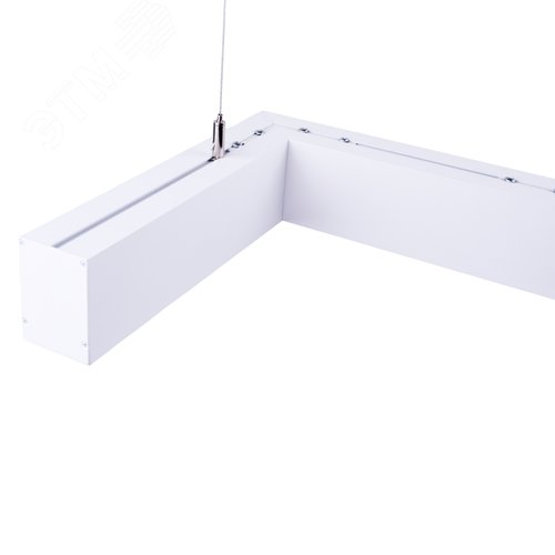 Светильник ULO-K19A 30W/4000K/Z30-120 IP40 WHITE линейный светодиодный подвесной. Зигзагообразный, профиль 50х70мм. Белый свет (4000K). 3000Лм. Алюминий. Цвет белый