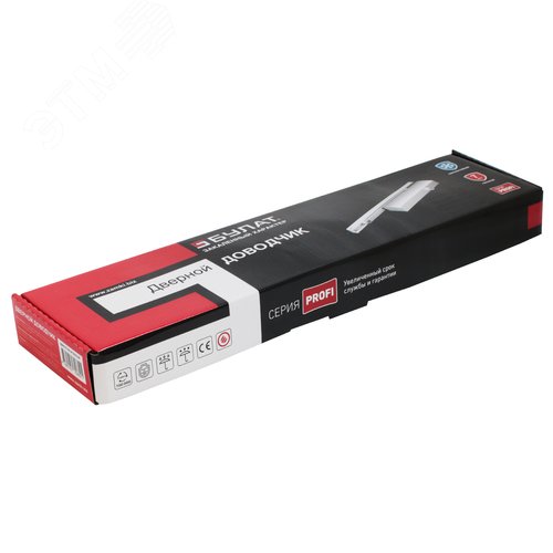 Доводчик дверной БУЛАТ PROFI ДД 802/5 BH-W (25-120кг) белый