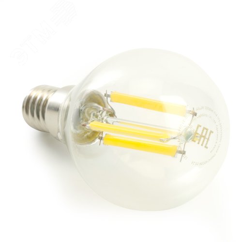 Лампа светодиодная LED 8вт Е14 дневной шар FILAMENT .PRO