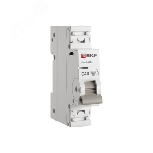 Выключатель автоматический однополюсный 1P 40А (C) 6kA ВА 47-63N M636140C PROXIMA EKF