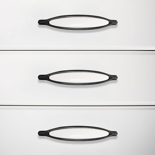 Ручка-скоба мебельная StahlBuro C0003-128 2шт., BL матовый черный