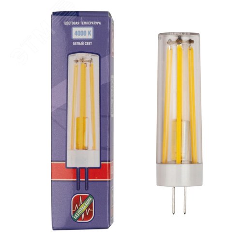 Лампа светодиодная филаментная LED G4 PRO 8w 4000K белый 700Lm 230V