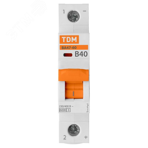 Авт. выкл. ВА47-60 1Р 40А 6кА х-ка В TDM