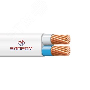 Провод силовой ПуГВВ 2х4 белый(100м) ТРТС