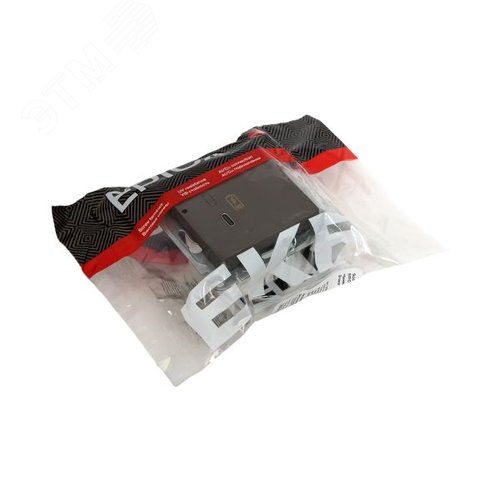 Механизм розетки USB-С быстрая мокко Эпика EKF