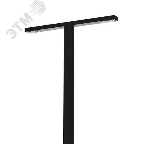 Система осветительная парковый Glight T 2x30 Вт Road 4000 К RAL9005 черный 6000 мм