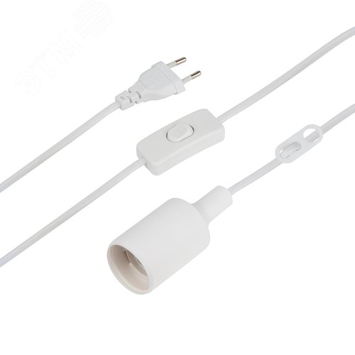 Светильник для растений FITO-Holder E27 5 м с проводом и выключателем для фитоламп с цоколем Е27