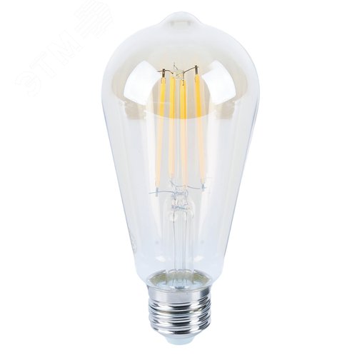 LED 3вт Е27,2700К,прозрачный золотой ST64 Feron