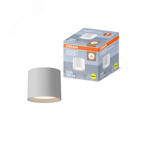 Накладной декоративный светильник OSRAM ДПО 10Вт 3000К 530Лм IP20 белый