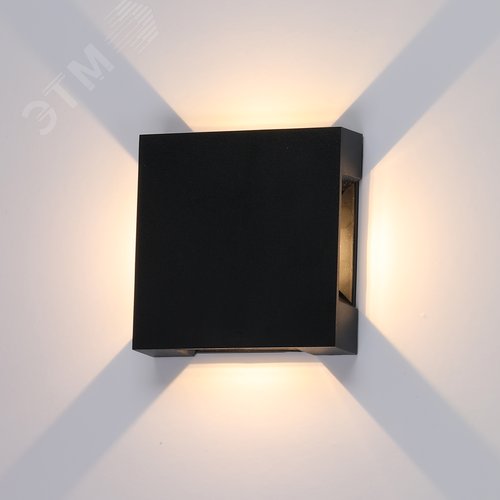 Светильник ULU-P33D-4W/4000K IP65 BLACK светодиодный уличный. Архитектурный накладной. Белый свет (4000K). Корпус черный