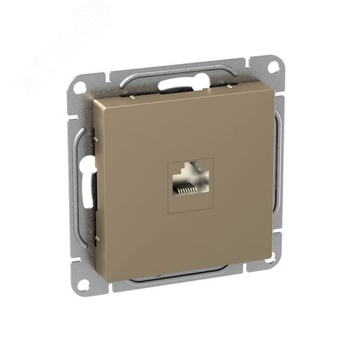 Механизм розетки RJ45 (cat6), шампань Эпика EKF
