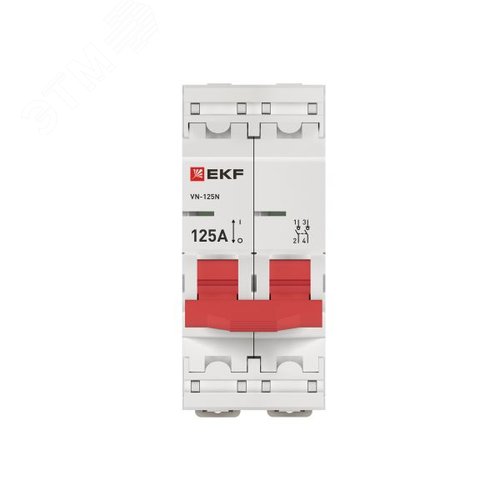 Выключатель нагрузки (ВН) двухполюсный 2P 125А ВН-125N S1252125 PROXIMA EKF