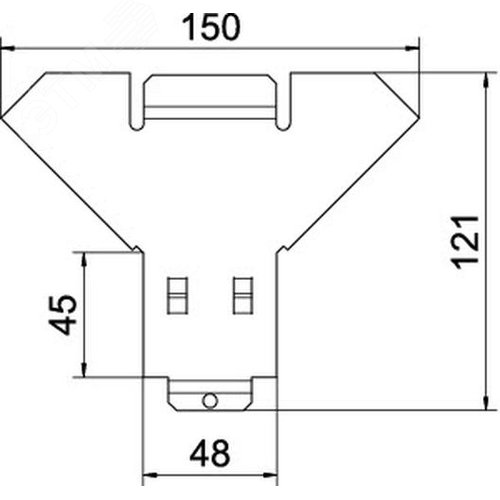 Крышка Т/Х-образной секции, B=50 мм, FS (DFAA 050 FS)