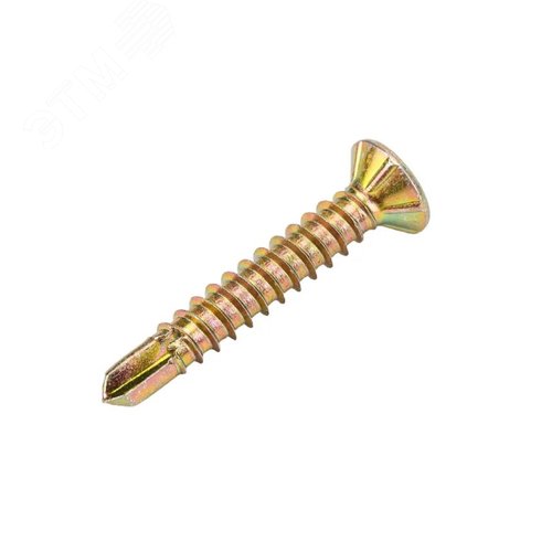 Саморез оконный 3.9х25 со сверлом потайная голова желтопассивированный (36 шт.)
