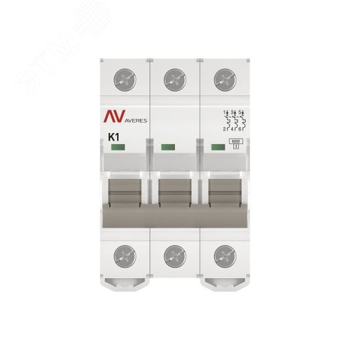 Выключатель автоматический AV-6 3P 1A (K) 6kA AVERES