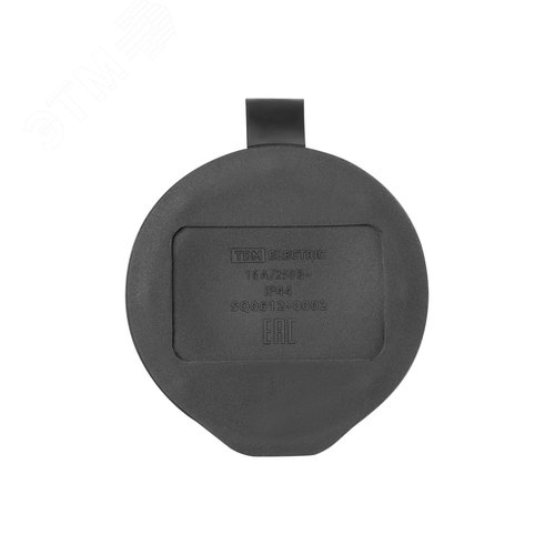 Розетка переносная с заглушкой каучук 2Р+РЕ 16А 250В IP44