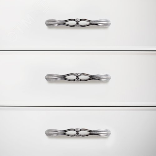 Ручка-скоба мебельная StahlBuro C2533-96 2шт., AS состаренное серебро