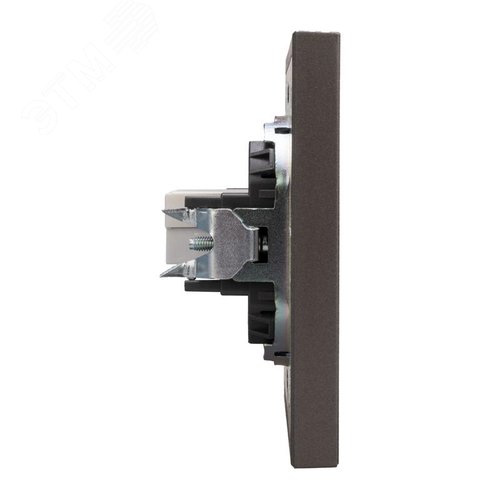 Розетка STRONG компьютерная RJ45 кат6 скрытой установки механизм графит