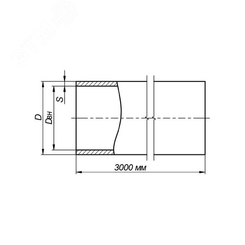 Труба стальная оцинкованная 50x1,2x3000 мм ГОФРОМАТИК