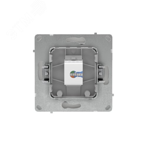 Компьютерная розетка RJ-45 без шторки, кат.5е одинарная, KANT, белый песок