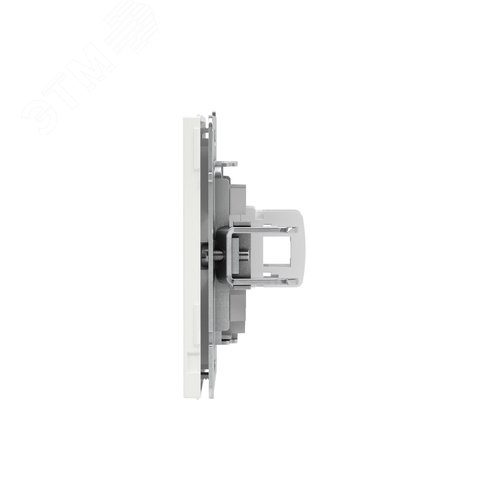 Компьютерная розетка RJ-45 без шторки, кат.5е одинарная, KANT, белый песок