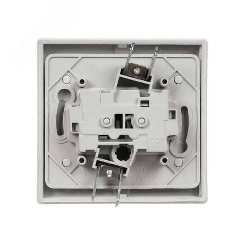 Выключатель 2-кл. скрытой установки IP54 10А серый Вуокса