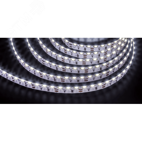 Лента светодиодная 8Вт/м 12В 6000К IP20 120LED/м NLS-335 5м
