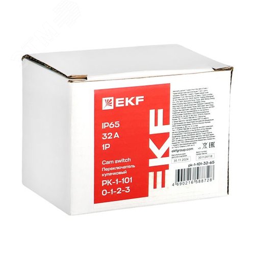 Переключатель кулачковый ПК-1-101 32А 1P 0-1-2-3 IP65 EKF