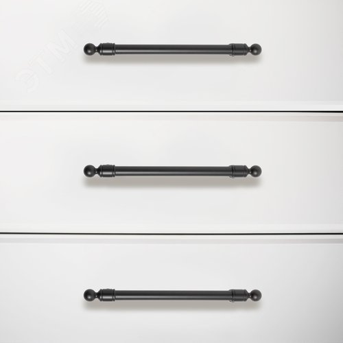 Ручка-скоба мебельная StahlBuro AP2306-128 2шт., BL матовый черный