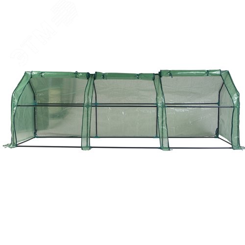 Парник уличный UGH-S33 L270 GREEN/GREEN , 270x90x90см. Металлическая труба в ПВХ, цвет зеленый. Тент из армированного полиэтилена 135г/м2, цвет сетки зеленый. TM ФитоЛето