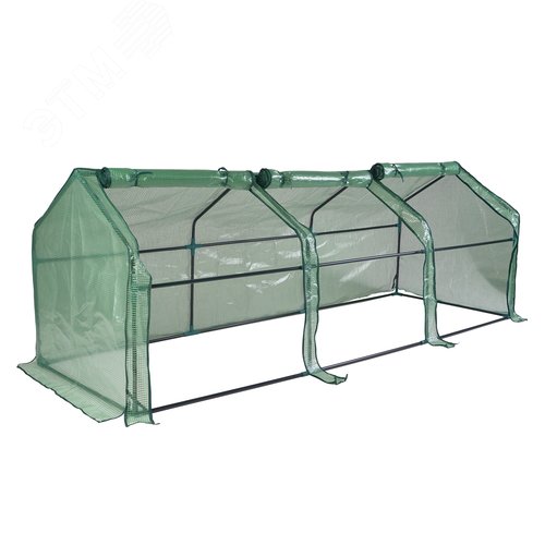 Парник уличный UGH-S33 L270 GREEN/GREEN , 270x90x90см. Металлическая труба в ПВХ, цвет зеленый. Тент из армированного полиэтилена 135г/м2, цвет сетки зеленый. TM ФитоЛето