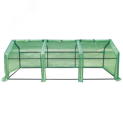 Парник уличный UGH-S33 L270 GREEN/GREEN , 270x90x90см. Металлическая труба в ПВХ, цвет зеленый. Тент из армированного полиэтилена 135г/м2, цвет сетки зеленый. TM ФитоЛето