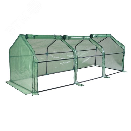 Парник уличный UGH-S33 L270 GREEN/GREEN , 270x90x90см. Металлическая труба в ПВХ, цвет зеленый. Тент из армированного полиэтилена 135г/м2, цвет сетки зеленый. TM ФитоЛето