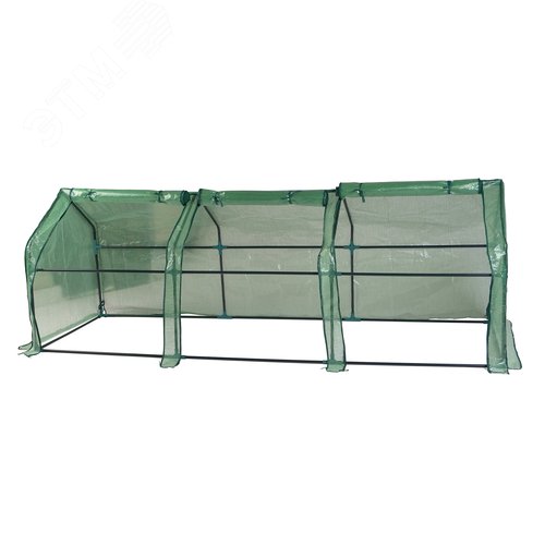 Парник уличный UGH-S33 L270 GREEN/GREEN , 270x90x90см. Металлическая труба в ПВХ, цвет зеленый. Тент из армированного полиэтилена 135г/м2, цвет сетки зеленый. TM ФитоЛето