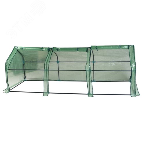 Парник уличный UGH-S33 L270 GREEN/GREEN , 270x90x90см. Металлическая труба в ПВХ, цвет зеленый. Тент из армированного полиэтилена 135г/м2, цвет сетки зеленый. TM ФитоЛето