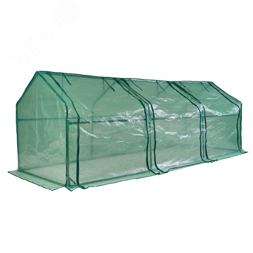 Парник уличный UGH-S33 L270 GREEN/GREEN , 270x90x90см. Металлическая труба в ПВХ, цвет зеленый. Тент из армированного полиэтилена 135г/м2, цвет сетки зеленый. TM ФитоЛето