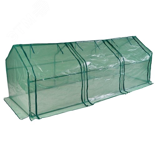 Парник уличный UGH-S33 L270 GREEN/GREEN , 270x90x90см. Металлическая труба в ПВХ, цвет зеленый. Тент из армированного полиэтилена 135г/м2, цвет сетки зеленый. TM ФитоЛето