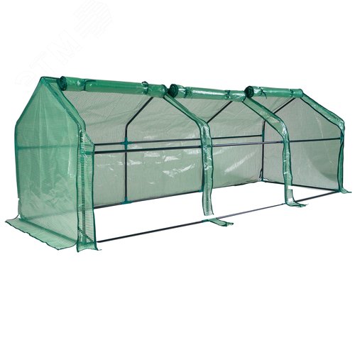 Парник уличный UGH-S33 L270 GREEN/GREEN , 270x90x90см. Металлическая труба в ПВХ, цвет зеленый. Тент из армированного полиэтилена 135г/м2, цвет сетки зеленый. TM ФитоЛето