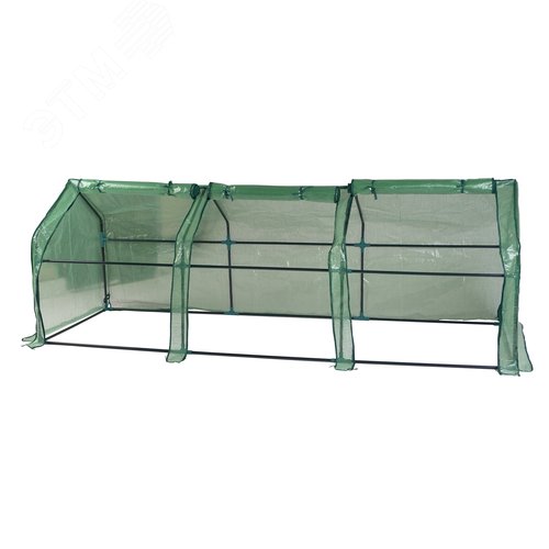 Парник уличный UGH-S33 L270 GREEN/GREEN , 270x90x90см. Металлическая труба в ПВХ, цвет зеленый. Тент из армированного полиэтилена 135г/м2, цвет сетки зеленый. TM ФитоЛето