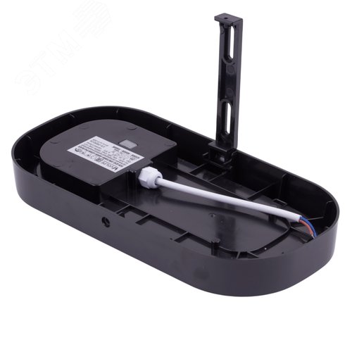 UСветильник светодиодный LW-Q282 20W/3000K+4000K+6500K IP65 BLACK влагозащищенный. Овал. Переключатель на корпусе: Теплый(3000K)/Белый(4000K)/Дневной(6500K). 255x128x50мм. Корпус черный. ТМ Volpe