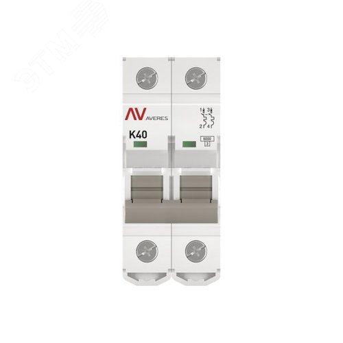 Выключатель автоматический AV-6 2P 40A (K) 6kA AVERES