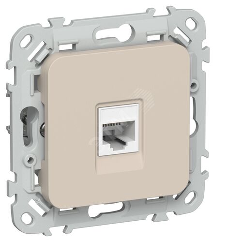 FLITE Розетка компьютерная RJ45 категория 5Е UTP РК5е-1-0-ФлЛ льняной