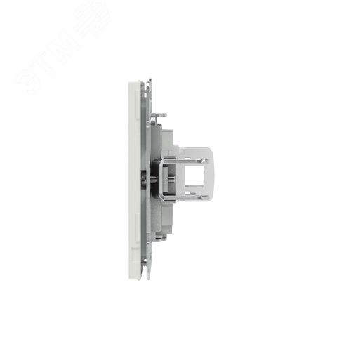 Компьютерная розетка RJ-45 без шторки, кат.6А одинарная,KANT, белый песок