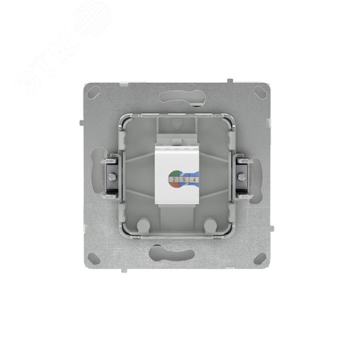 Компьютерная розетка RJ-45 без шторки, кат.6А одинарная,KANT, белый песок