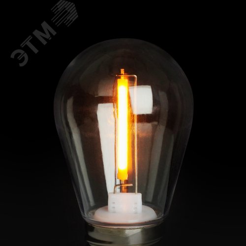 Лампа светодиодная LED 0.5вт Е27 метеор прозрачный 2700К S14 3 режима работы (упаковка 2шт)