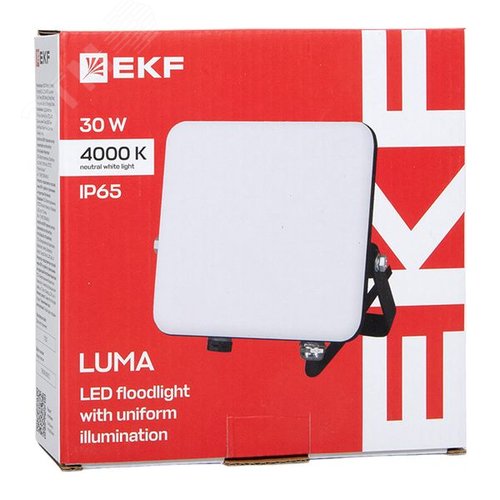 Прожектор светодиодный СДО-4003 30 Вт 4000К IP65 с равномерной засветкой LUMA