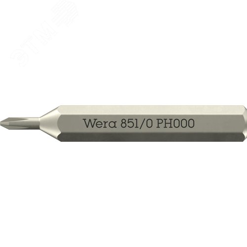 Бита крестовая, PH 000 x 30 мм, хвостовик шестигранный 5/32'' C4.0 (4 мм), 851/0 Micro Phillips