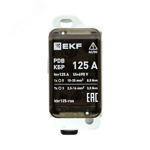 Клеммный блок распределительный КБР 125A EKF